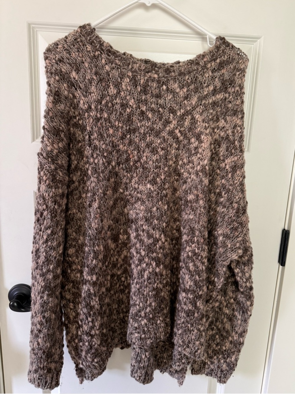 J. Jill Bouclé Knit Sweater in Taupe and Blush
